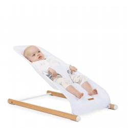 Šezlongs Childhome EVOLUX BOUNCER - NATURAL WHITE Šezlongs Childhome EVOLUX BOUNCER - NATURAL WHITE