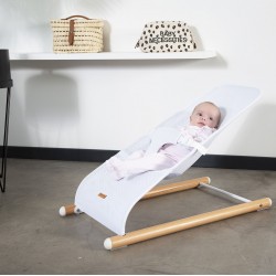 Šezlongs Childhome EVOLUX BOUNCER - NATURAL WHITE Šezlongs Childhome EVOLUX BOUNCER - NATURAL WHITE