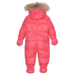 BABY DOWN WINTERSUIT WITH FUR Ver de Terre, Flamingo 6m BABY DOWN WINTERSUIT WITH FUR Ver de Terre, Flamingo 6m