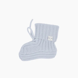 Cable Knit Cashmere Footies Light Blue Cable Knit Cashmere Footies Light Blue