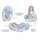 Maternity and nursing pillow (horseshoe) Jersey Little Dinos - Julius Zollner