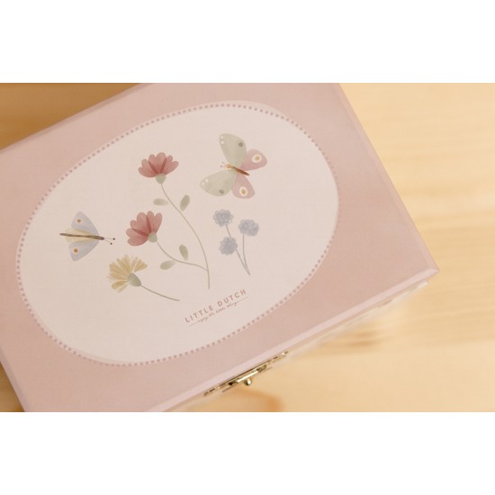 Musical Jewellery Box Flowers & Butterflies - Little Dutch