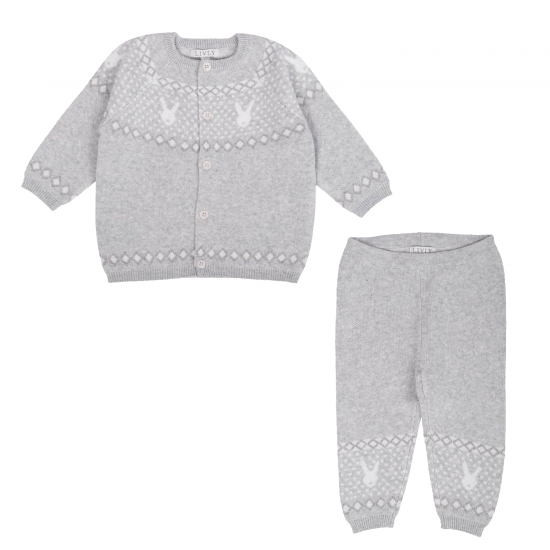 Suit Livly , GREY FAIR ISLE - Livly Clothing