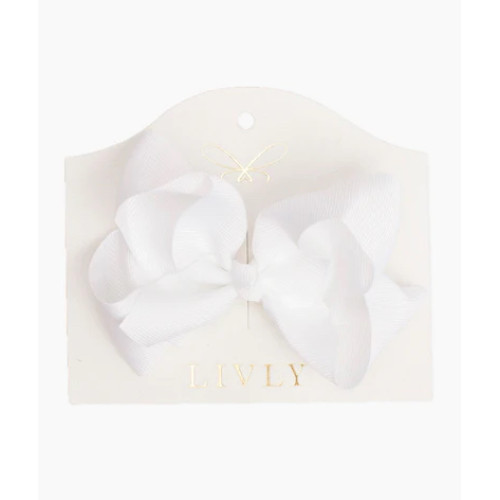 Matu sprādze ar banti Livly Cotton Snow Angel white, medium