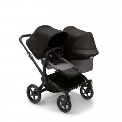 Bugaboo Donkey 5 Duo, tekstīls grey, kapuce black Bugaboo Donkey 5 Duo, tekstīls grey, kapuce black