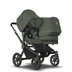 Bugaboo Donkey 5 Duo, tekstīls green, kapuce forest green, rāmis black Bugaboo Donkey 5 Duo, tekstīls green, kapuce forest green, rāmis black