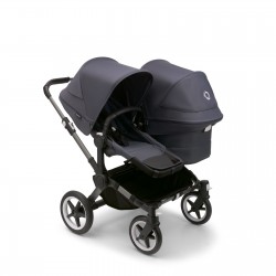Bugaboo Donkey 5 Duo, tekstīls blue, kapuce stormy blue Bugaboo Donkey 5 Duo, tekstīls blue, kapuce stormy blue