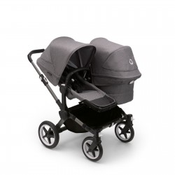 Bugaboo Donkey 5 Duo, tekstīls grey, kapuce grey melange Bugaboo Donkey 5 Duo, tekstīls grey, kapuce grey melange