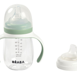 2-IN-1 BOTTLE TO SIPPY LEARNIN, SAGE GREEN 2-IN-1 BOTTLE TO SIPPY LEARNIN, SAGE GREEN