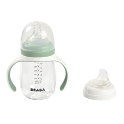 2-IN-1 BOTTLE TO SIPPY LEARNIN, SAGE GREEN 2-IN-1 BOTTLE TO SIPPY LEARNIN, SAGE GREEN