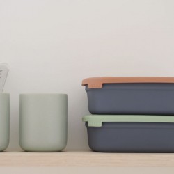 CERAMIC LUNCH BOX MINERAL/SAGE GREEN CERAMIC LUNCH BOX MINERAL/SAGE GREEN