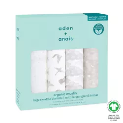 Aden Anais Organic Swaddles map the stars 4-pack 120/120cm