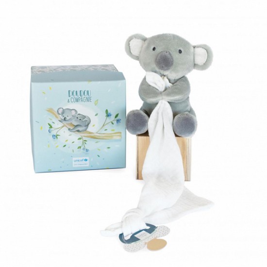 Doudou Plush Koala Toy with Pacifier Clip - Doudou et Compagnie
