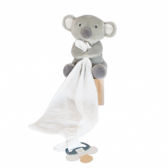 Doudou Plush Koala Toy with Pacifier Clip - Doudou et Compagnie