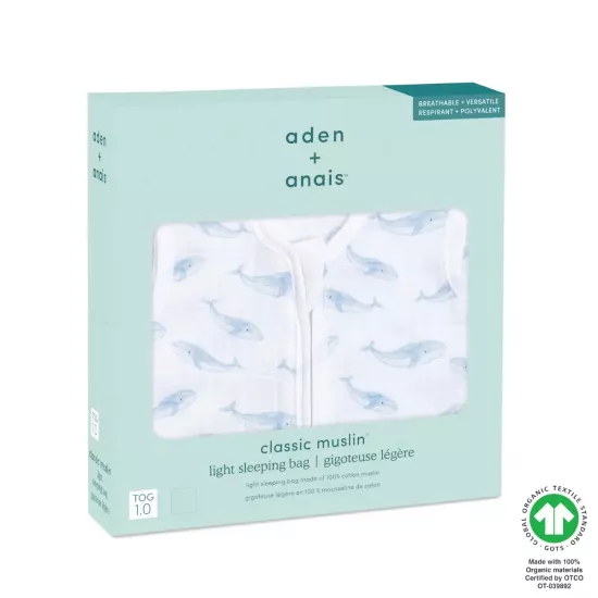 Детский спальный мешок Aden Anais Oceanic Blue (0-6m) - Aden&Anais