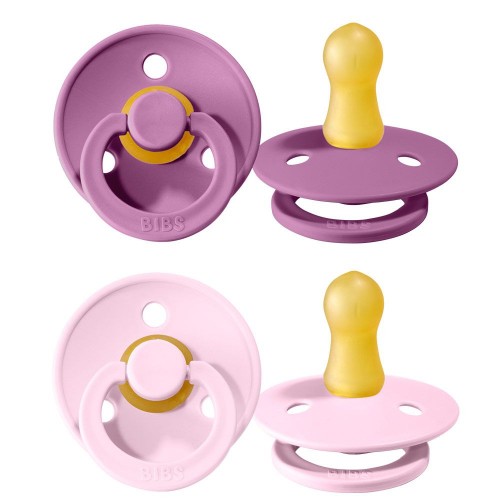 Knupīšu komplekts BIBS Colour Pacifier Lavander/BabyPink 0-6m
