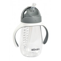 BEABA 300 ml Straw Cup Mineral Grey BEABA 300 ml Straw Cup Mineral Grey