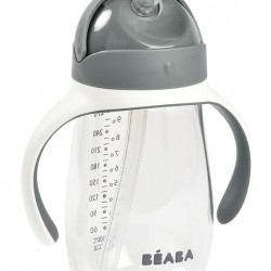 BEABA 300 ml Straw Cup Mineral Grey BEABA 300 ml Straw Cup Mineral Grey