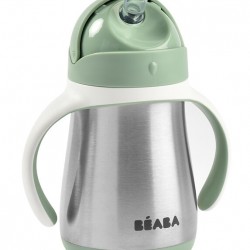 STAINLESS STEEL STRAW CUP 250 ML SAGE GREEN STAINLESS STEEL STRAW CUP 250 ML SAGE GREEN