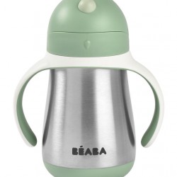 STAINLESS STEEL STRAW CUP 250 ML SAGE GREEN STAINLESS STEEL STRAW CUP 250 ML SAGE GREEN