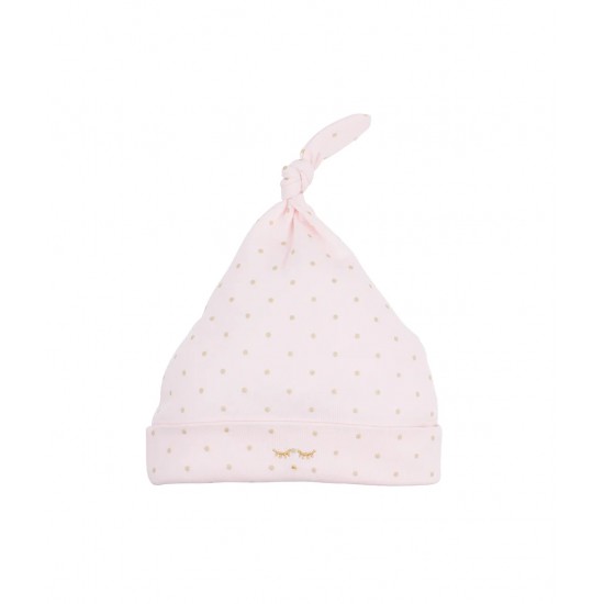 Plāna cepurīte Livly, Saturday Tossie hat pink/gold dots - Livly Clothing