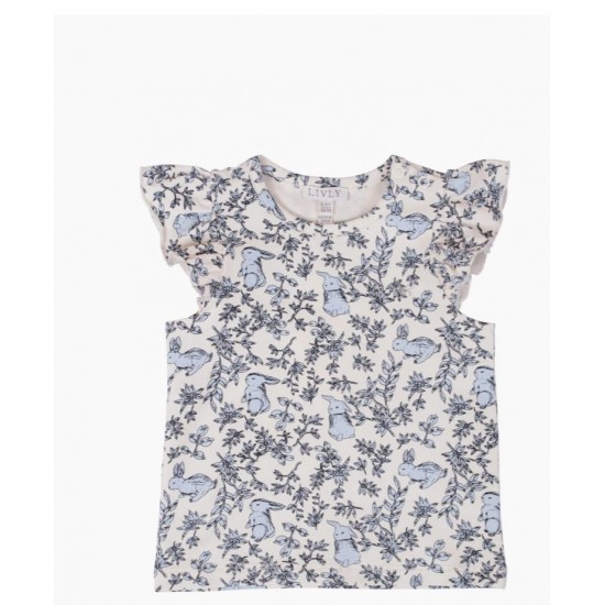 Wallpaper Angel Sleeve Top - Livly Clothing