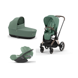Cybex Priam V4 3 IN 1, Leaf Green,Frame Rose Gold Cybex Priam V4 3 IN 1, Leaf Green,Frame Rose Gold