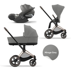 Cybex Priam V4 3 in 1, Mirage Grey, Rose Gold Frame Cybex Priam V4 3 in 1, Mirage Grey, Rose Gold Frame