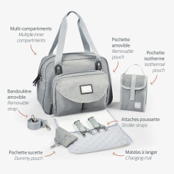 Geneva II changing bag heather