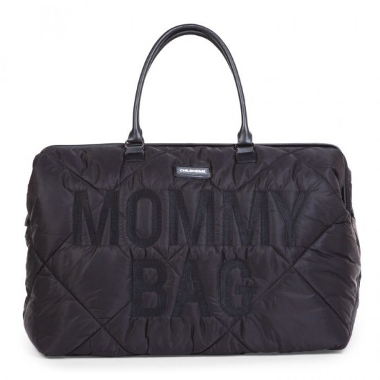 Mommy Puffed Nursery Bag Black - Childhome