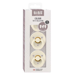 BIBS Knupīšu Izmēģinājuma Komplekts Colour Try-it Collection 3-pack-Ivory BIBS Knupīšu Izmēģinājuma Komplekts Colour Try-it Collection 3-pack-Ivory