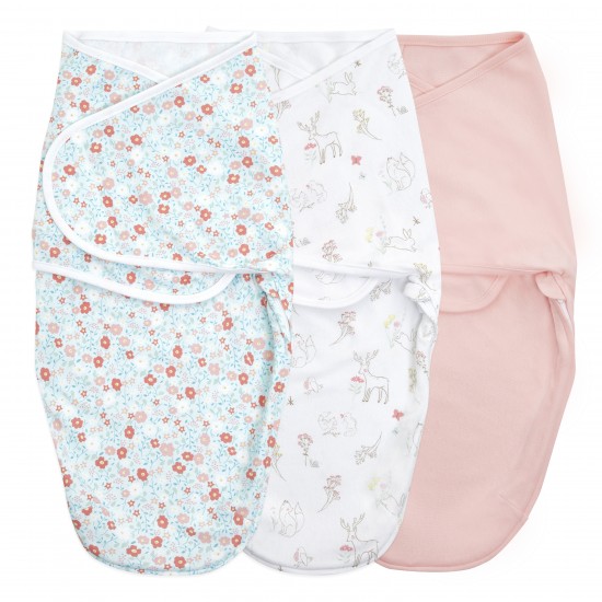 Aden+Anais Swaddling nappies Fary tale flowers-3pc 0-3m - Aden&Anais