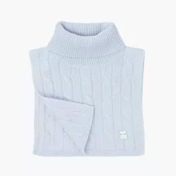 Cable Knit Cashmere Scarf Blue, One Size Cable Knit Cashmere Scarf Blue, One Size