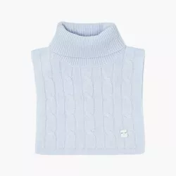 Cable Knit Cashmere Scarf Blue, One Size Cable Knit Cashmere Scarf Blue, One Size