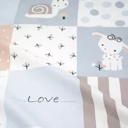 Bed Linen Set “Patch Blue" 100/135+40/60 Bed Linen Set “Patch Blue" 100/135+40/60