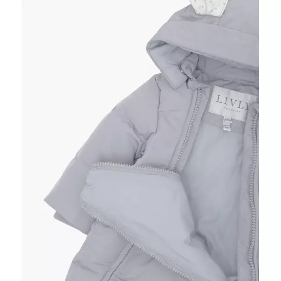 Livly Puffer Bunny Overall Grey - Livly Clothing