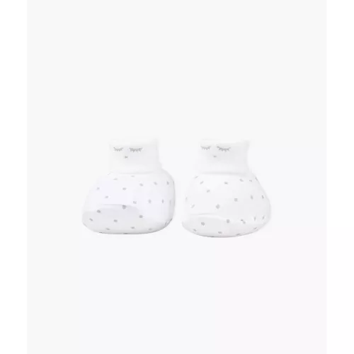 Livly Saturday Footies White/Silver Dots