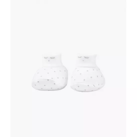 Livly Saturday Footies White/Silver Dots - Livly Clothing