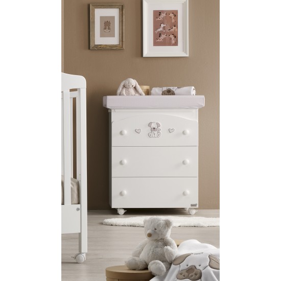 Changing Dresser With Bath Lucky Tortora/White - Erbesi