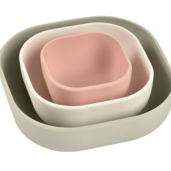 BEABA Silicone 3 Piece Nesting Bowl Set Velvet Grey BEABA Silicone 3 Piece Nesting Bowl Set Velvet Grey