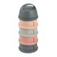 BEABA Formula Milk Container 4 Compartments Mineral Grey/Pink - Beaba / Red Castle