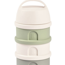 BEABA Formula Milk Container 4 Compartments Cotton White/Sage Green BEABA Formula Milk Container 4 Compartments Cotton White/Sage Green