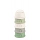 BEABA Formula Milk Container 4 Compartments Cotton White/Sage Green - Beaba / Red Castle