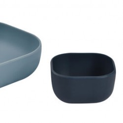 BEABA Silicone 3 Piece Nesting Bowl Set Night Blue BEABA Silicone 3 Piece Nesting Bowl Set Night Blue