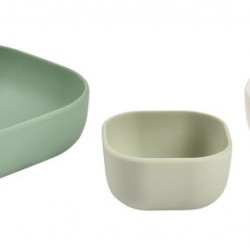 BEABA Silicone 3 Piece Nesting Bowl Set Sage Green BEABA Silicone 3 Piece Nesting Bowl Set Sage Green