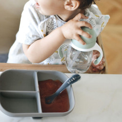 BEABA Divided Silicone Plate Mineral Grey BEABA Divided Silicone Plate Mineral Grey