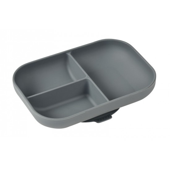 BEABA Divided Silicone Plate Mineral Grey - Beaba / Red Castle
