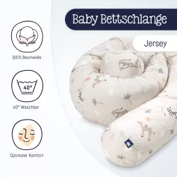 Bērnu gultiņā ielokāma apmale “Jersey savanne beige” Bērnu gultiņā ielokāma apmale “Jersey savanne beige”