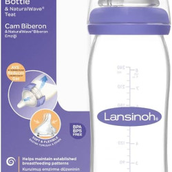 Plastic feeding bottle with NaturalWave® teat Lansinoh 240ml Plastic feeding bottle with NaturalWave® teat Lansinoh 240ml
