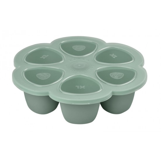 Silicone Multi-Portion Trays 6*150ml. Sage Green - Beaba / Red Castle